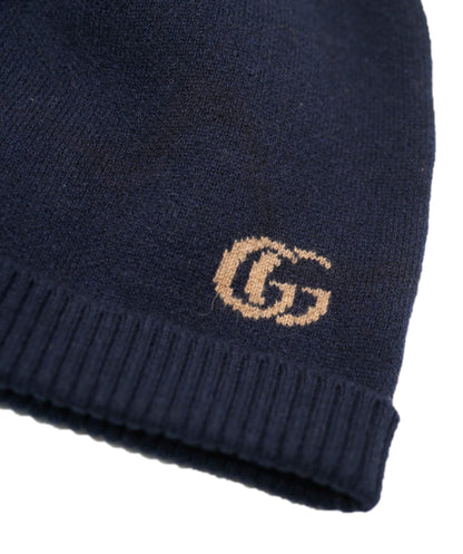 Gucci Beanie Hat Navy Blue Size M AVL1428
