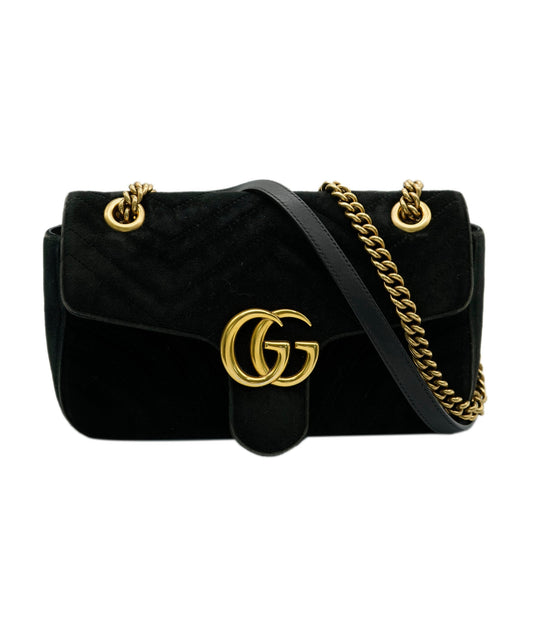 Gucci Black Velvet Medium Marmont ALC0561