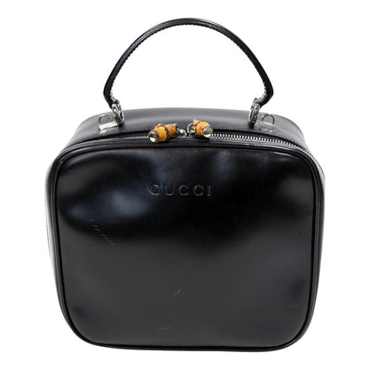 Gucci Bamboo Cosmetic Leather Make Up Weekend/Travel Bag GG-B0128P-0010
