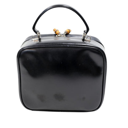 Gucci Bamboo Cosmetic Leather Make Up Weekend/Travel Bag GG-B0128P-0010