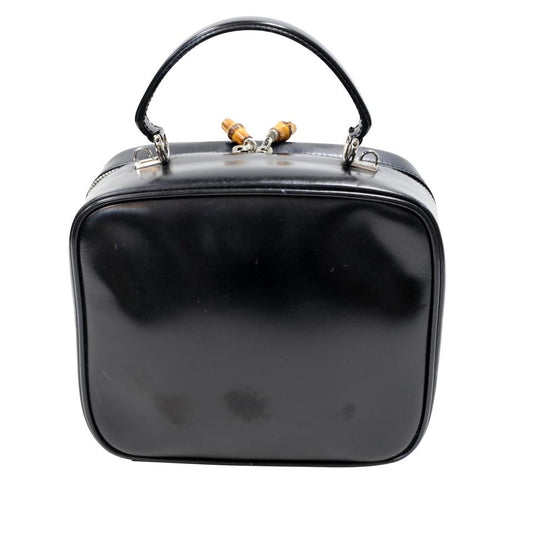 Gucci Bamboo Cosmetic Leather Make Up Weekend/Travel Bag GG-B0128P-0010