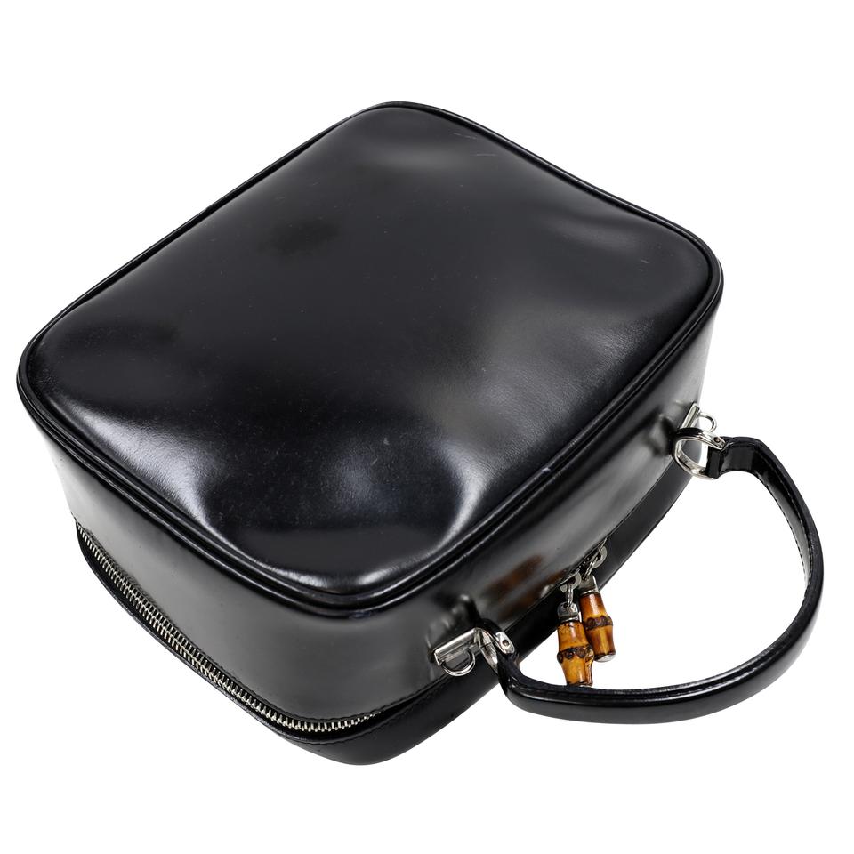 Gucci Bamboo Cosmetic Leather Make Up Weekend/Travel Bag GG-B0128P-0010