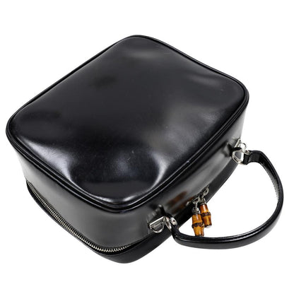 Gucci Bamboo Cosmetic Leather Make Up Weekend/Travel Bag GG-B0128P-0010