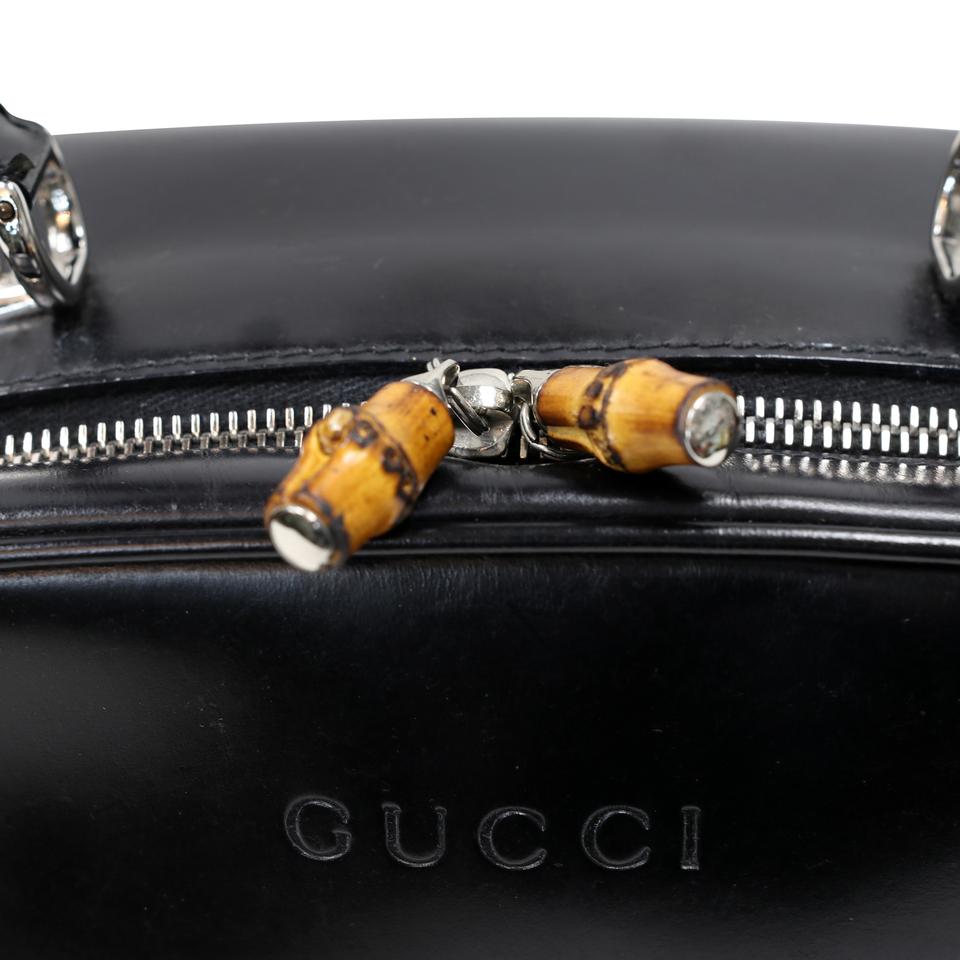 Gucci Bamboo Cosmetic Leather Make Up Weekend/Travel Bag GG-B0128P-0010