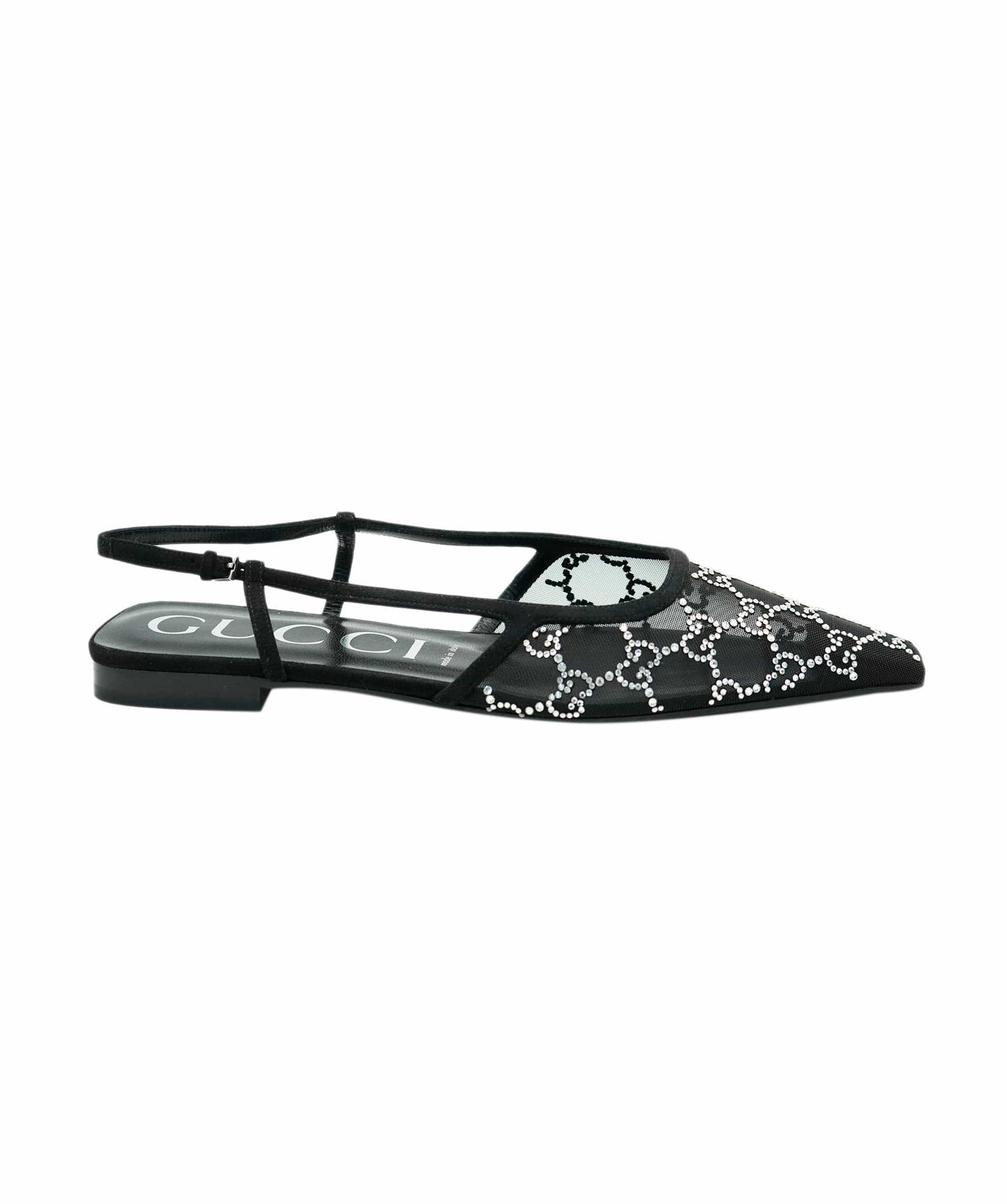 Gucci Black GG Diamonte GG Flats ALC1980