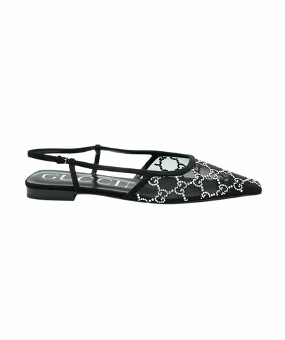 Gucci Black GG Diamonte GG Flats ALC1980