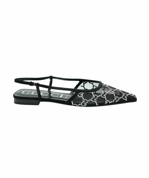 Gucci Black GG Diamonte GG Flats ALC1980