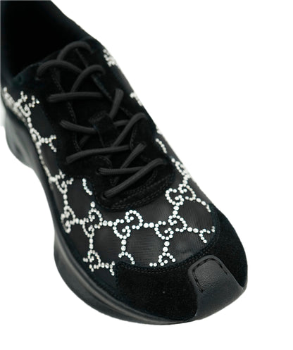 Gucci Black GG Diamonte Trainers  ALC1981