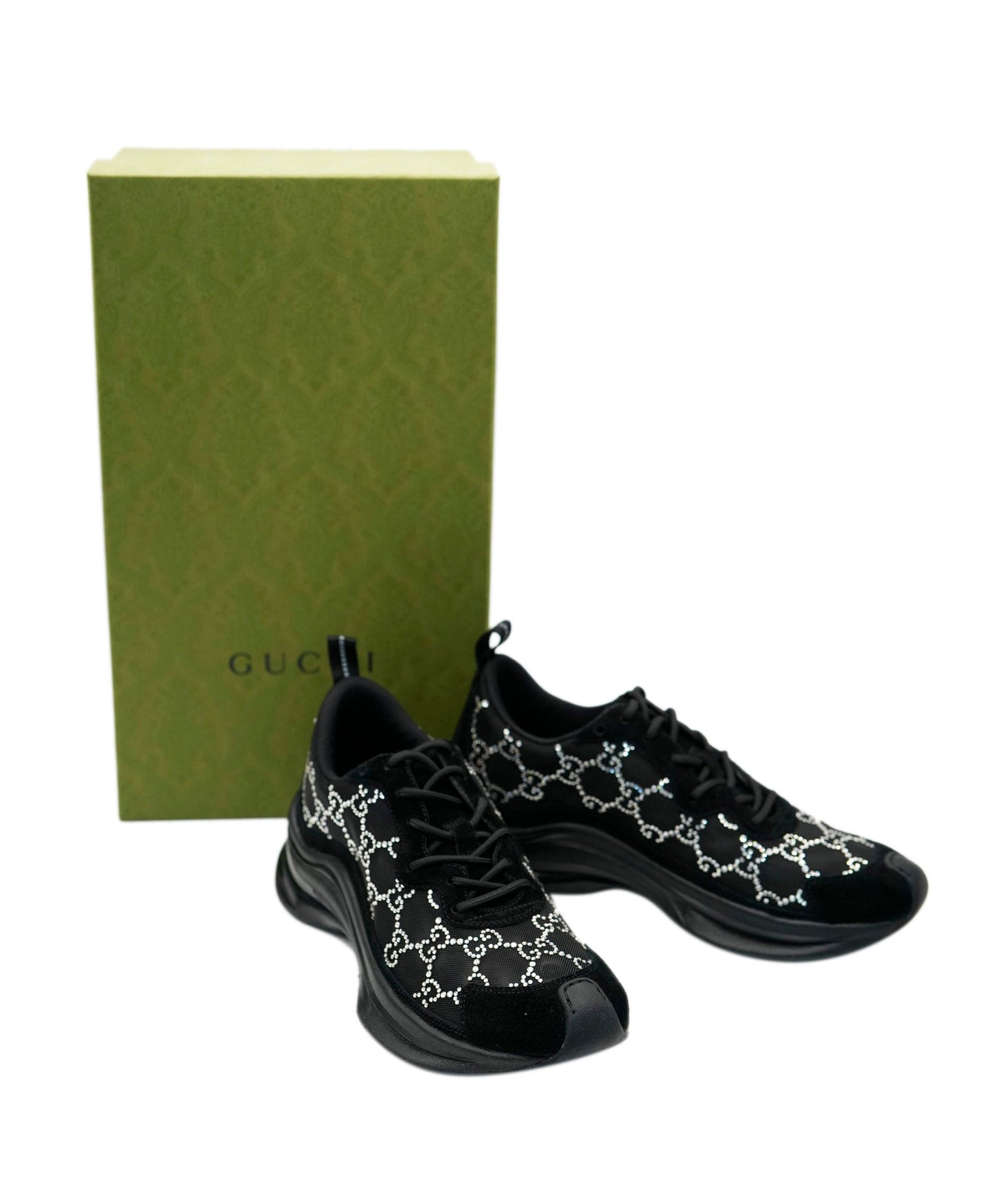 Gucci Black GG Diamonte Trainers  ALC1981