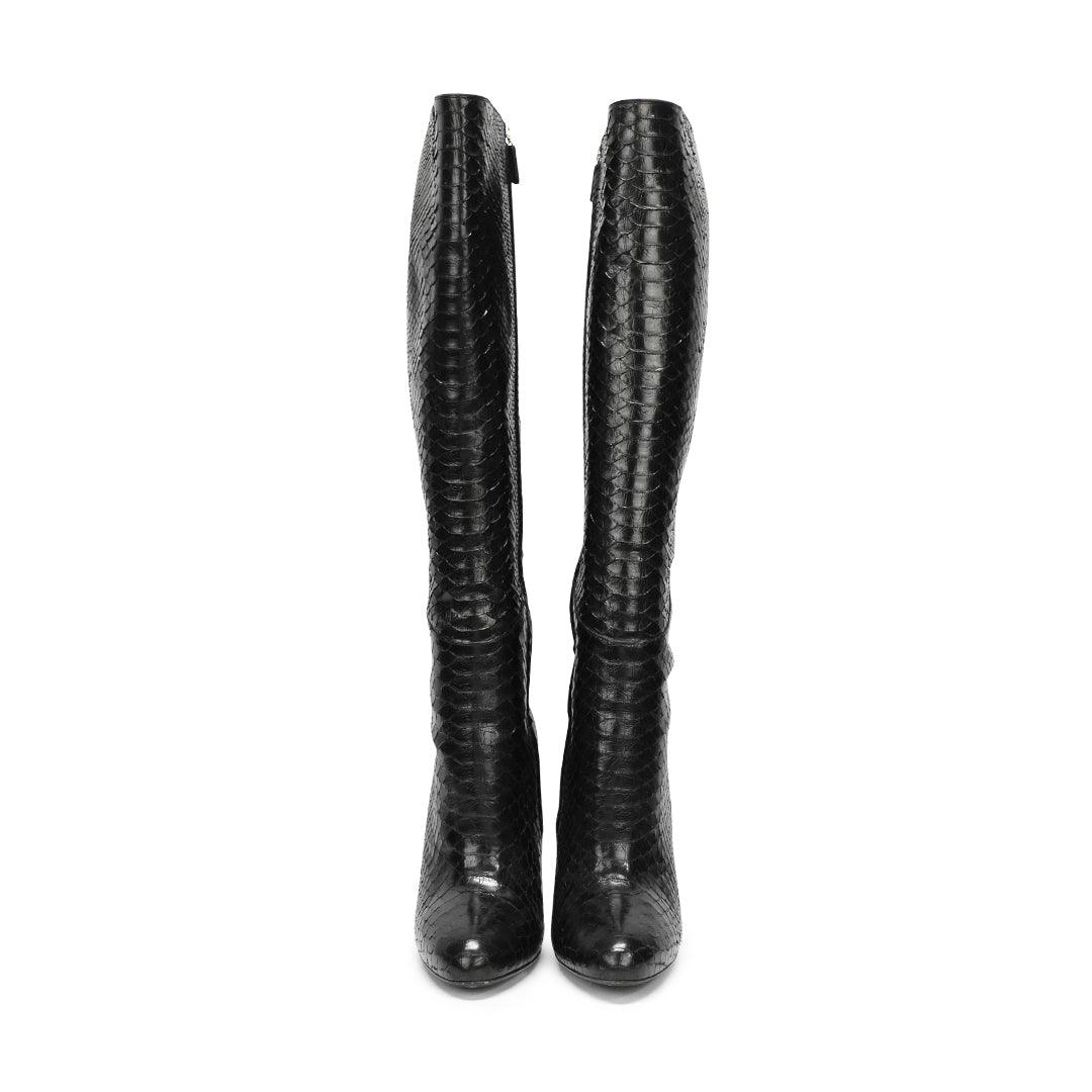 Gucci 'Kim' Python Boots - Women's 38.5