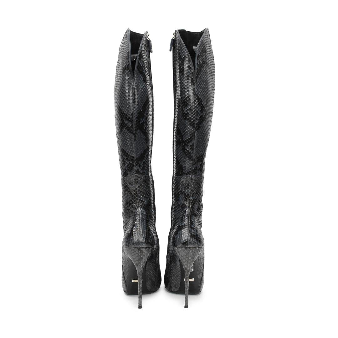 Gucci 'Kim' Python Boots - Women's 38.5