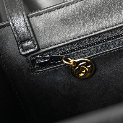 Chanel Leather Coco Mark Bicolor Handbag
