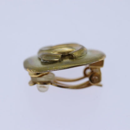CHANEL COCO Mark Earring metal Gold CC hk1464