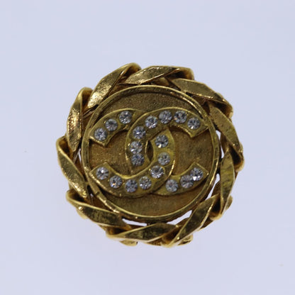 CHANEL COCO Mark Earring metal Gold CC hk1465