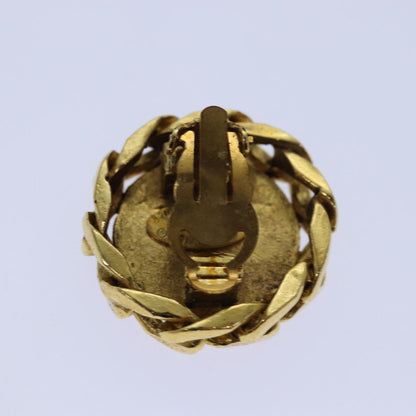 CHANEL COCO Mark Earring metal Gold CC hk1465