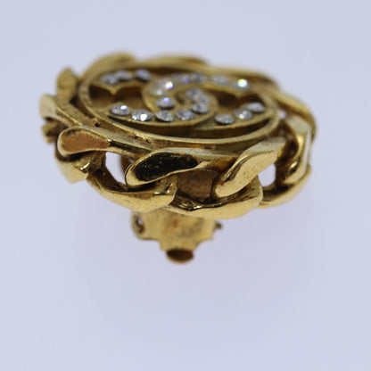 CHANEL COCO Mark Earring metal Gold CC hk1465