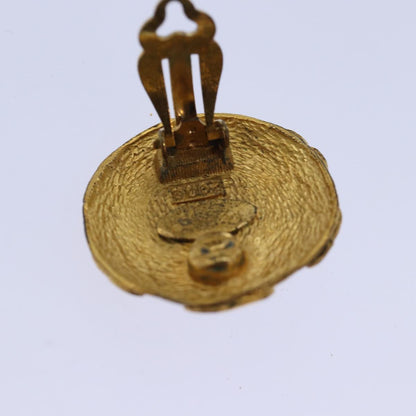 CHANEL COCO Mark Earring metal Gold CC hk1466