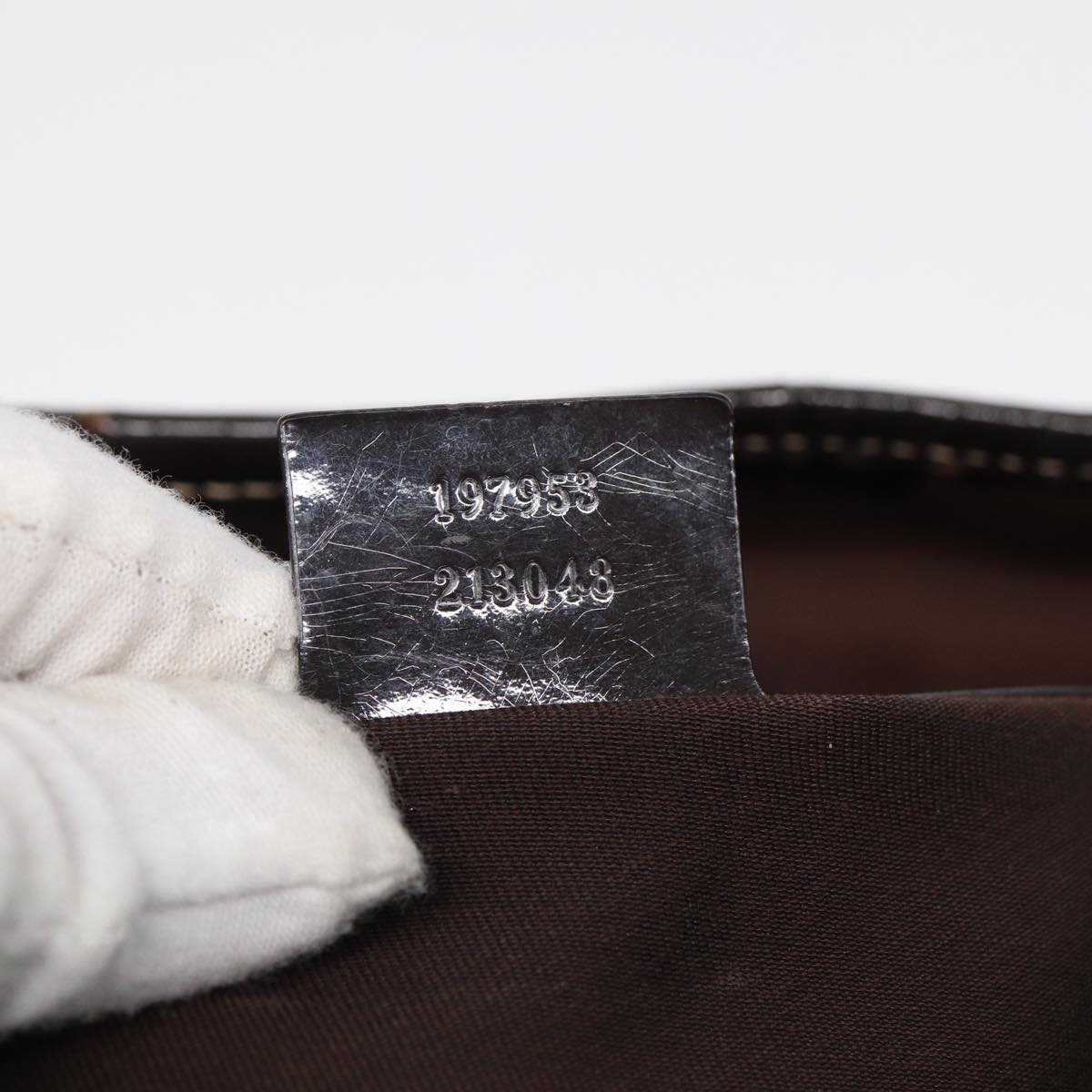 GUCCI GG Supreme Tote Bag PVC Leather Beige Silver 197953  hk1559