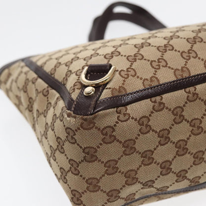 GUCCI GG Canvas Tote Bag Beige Gold 141472  hk1561