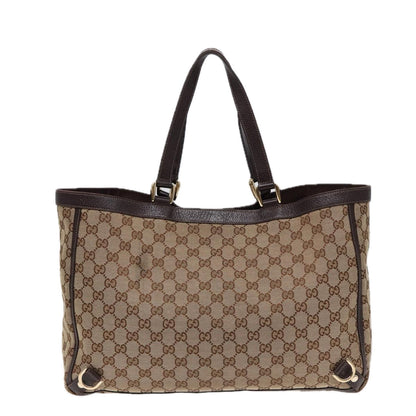 GUCCI GG Canvas Tote Bag Beige Gold 141472  hk1561