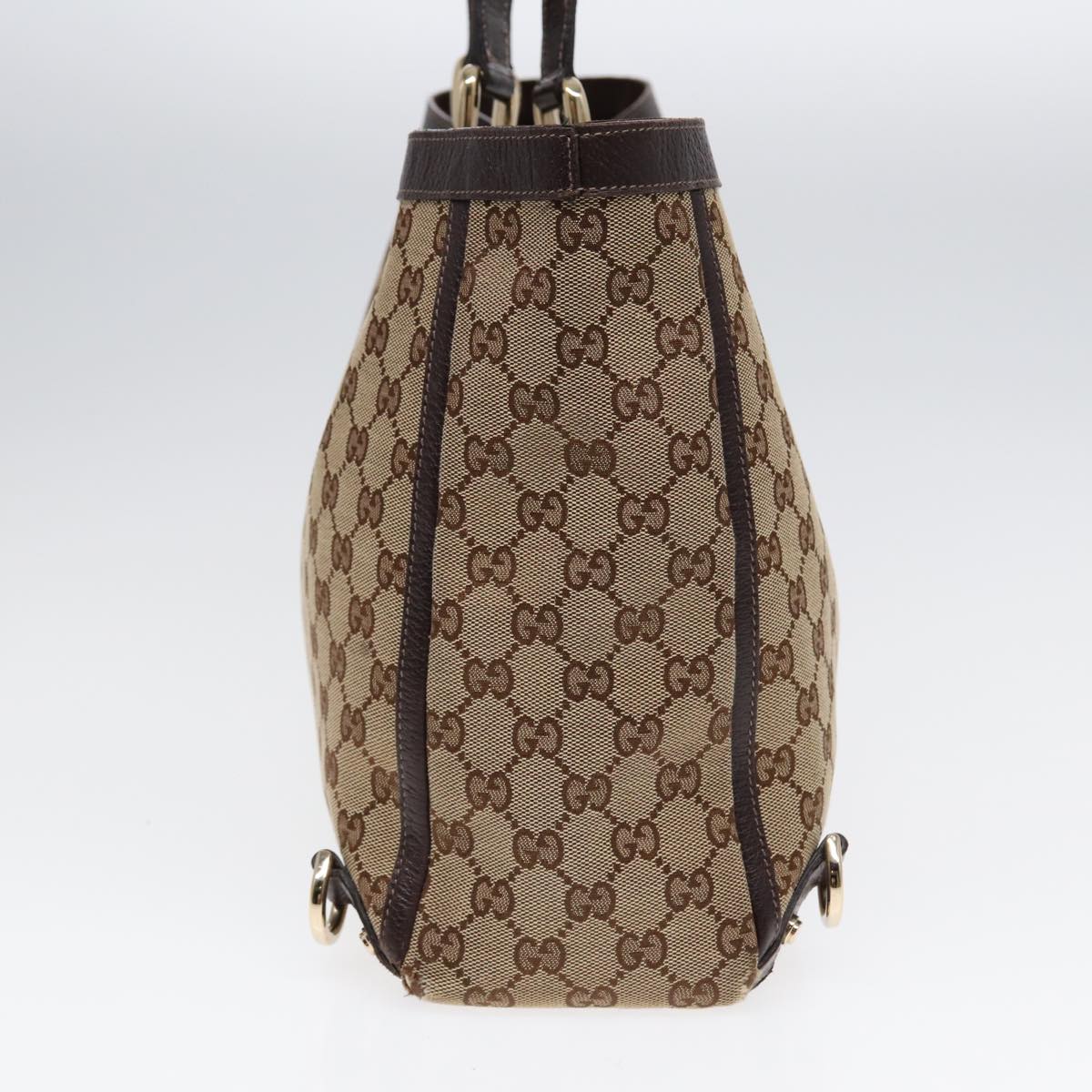 GUCCI GG Canvas Tote Bag Beige Gold 141472  hk1561