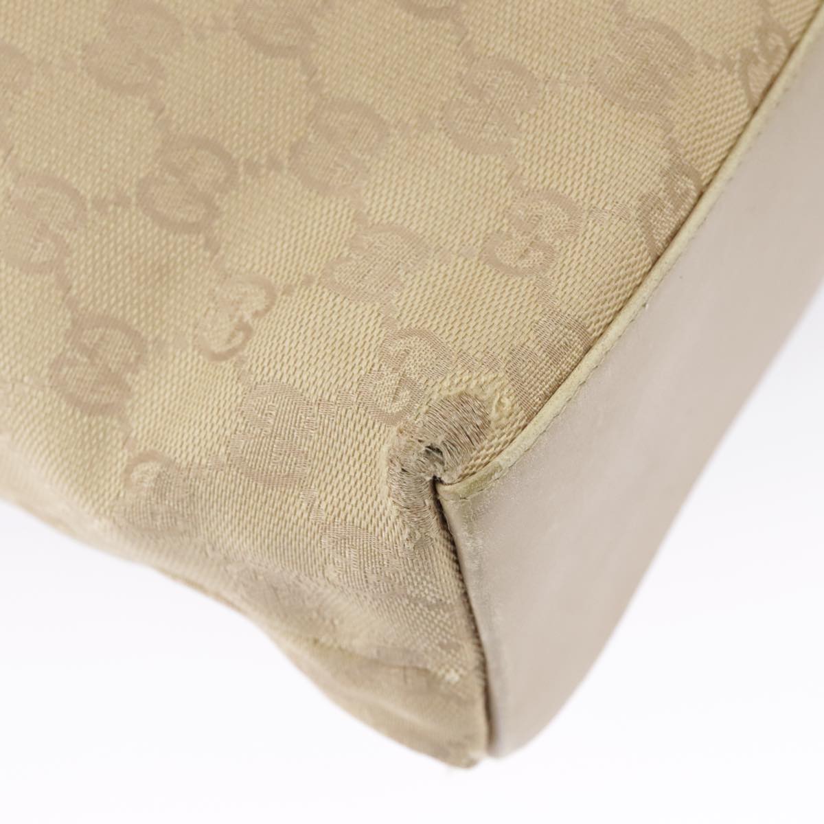 GUCCI GG Canvas Bamboo Tote Bag Beige Gold 92709  hk1719