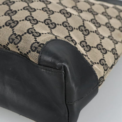 GUCCI GG Canvas Tote Bag Black Beige  hk1721
