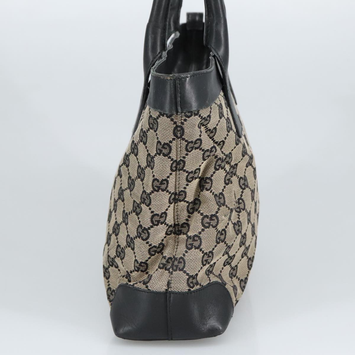 GUCCI GG Canvas Tote Bag Black Beige  hk1721