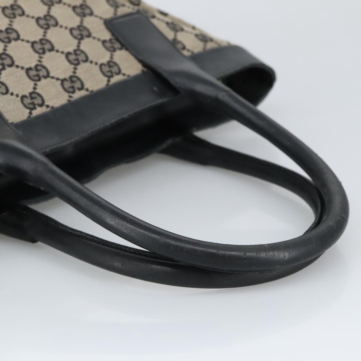 GUCCI GG Canvas Tote Bag Black Beige  hk1721