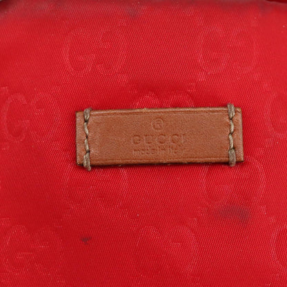 GUCCI GG Canvas Tote Bag Nylon Red Silver 282439  hk1724