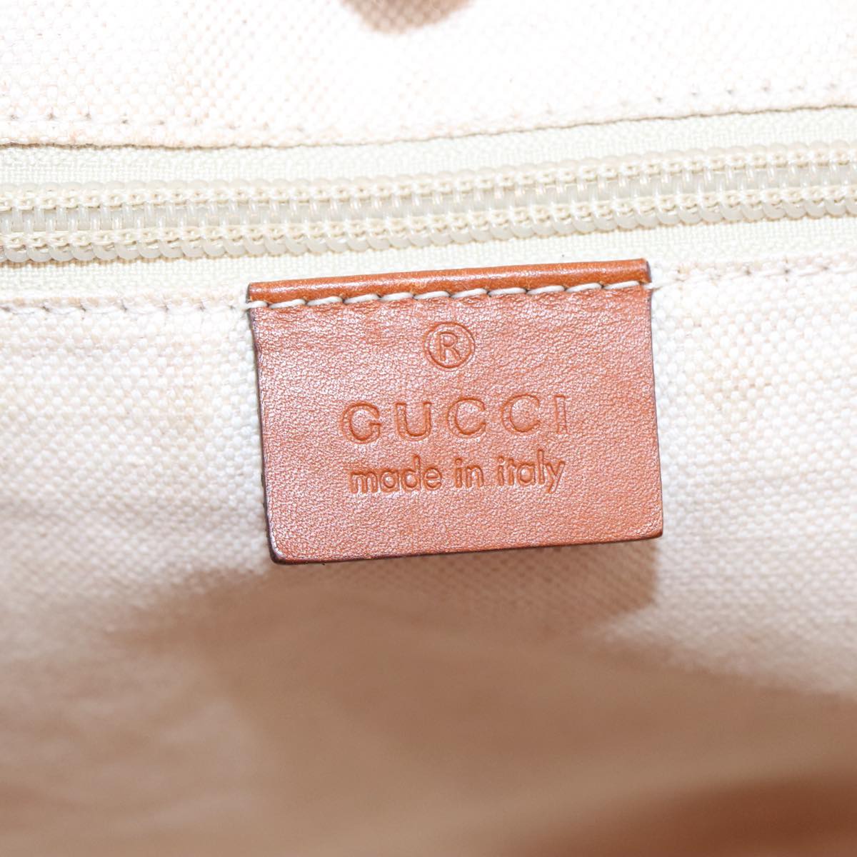 GUCCI GG Canvas Tote Bag Nylon Red Silver 282439  hk1724