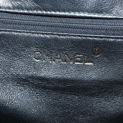 CHANEL Matelasse Chain Hand Bag Patent leather Black Gold CC hk1896