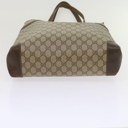 GUCCI GG Supreme Web Sherry Line Tote Bag Beige Red 002 123 0131  hk935