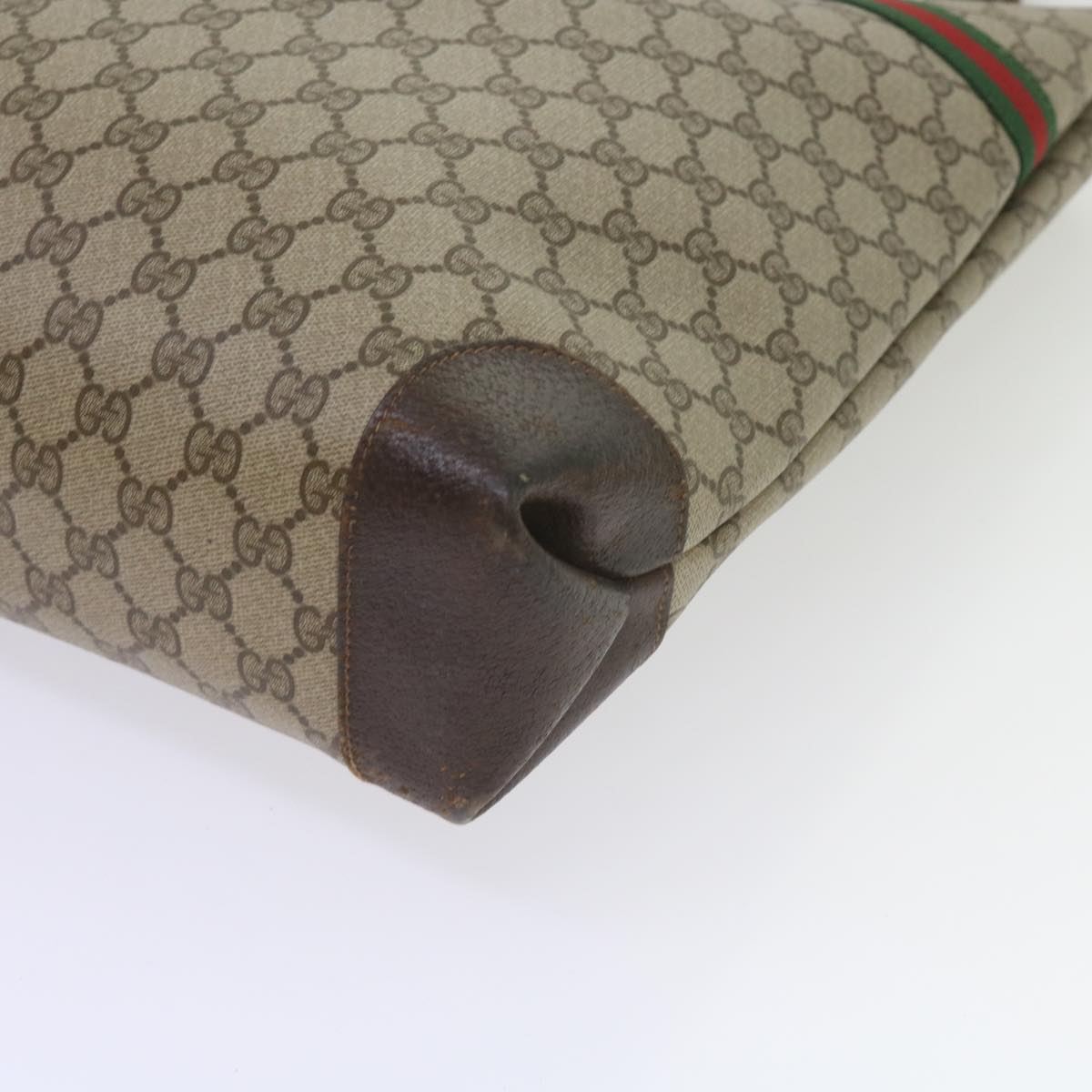 GUCCI GG Supreme Web Sherry Line Tote Bag Beige Red 002 123 0131  hk935