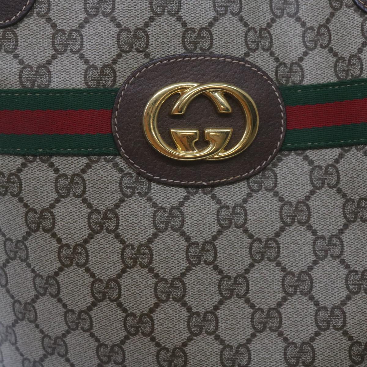 GUCCI GG Supreme Web Sherry Line Tote Bag Beige Red 002 123 0131  hk935