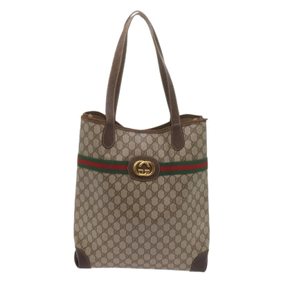 GUCCI GG Supreme Web Sherry Line Tote Bag Beige Red 002 123 0131  hk935