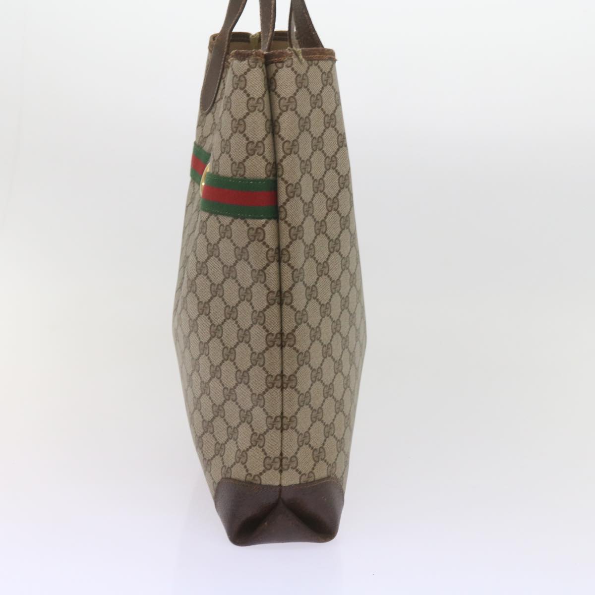 GUCCI GG Supreme Web Sherry Line Tote Bag Beige Red 002 123 0131  hk935