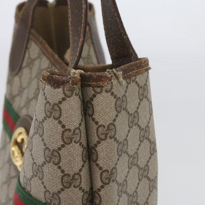 GUCCI GG Supreme Web Sherry Line Tote Bag Beige Red 002 123 0131  hk935