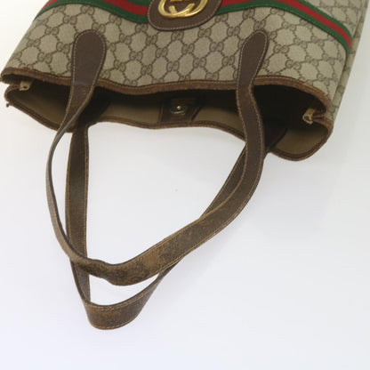 GUCCI GG Supreme Web Sherry Line Tote Bag Beige Red 002 123 0131  hk935