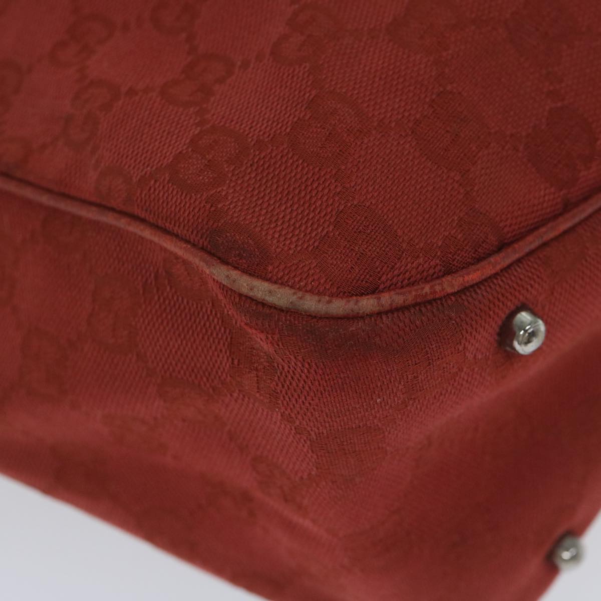 GUCCI GG Canvas Tote Bag Red 113017  hk950