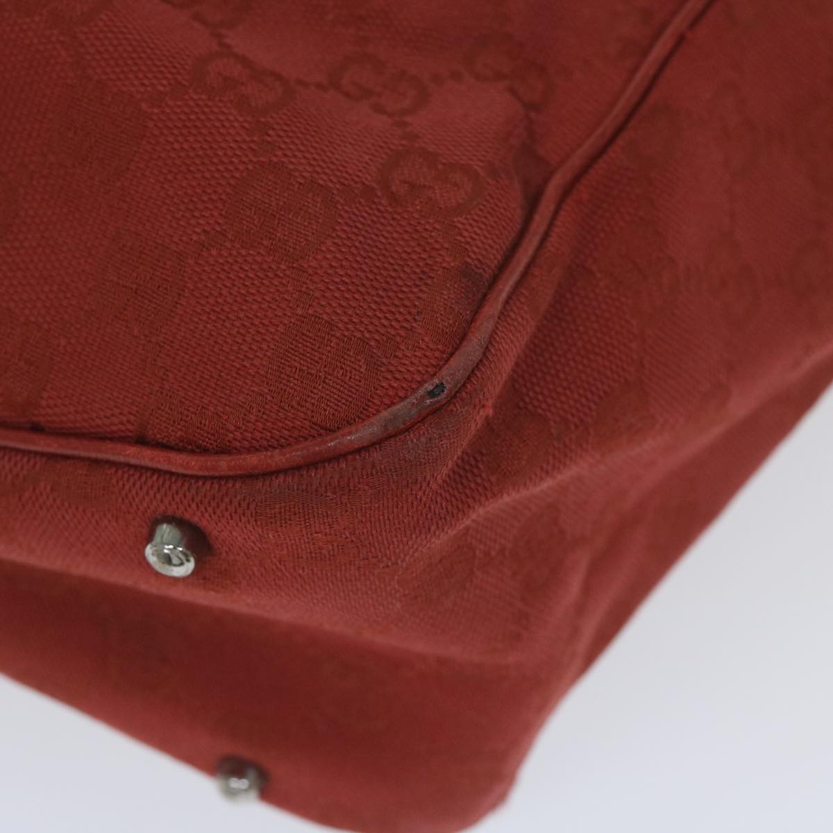 GUCCI GG Canvas Tote Bag Red 113017  hk950