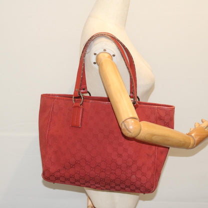 GUCCI GG Canvas Tote Bag Red 113017  hk950