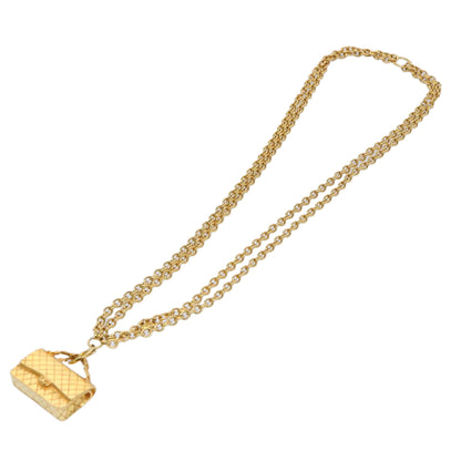 CHANEL Necklace Gold Tone CC hk964