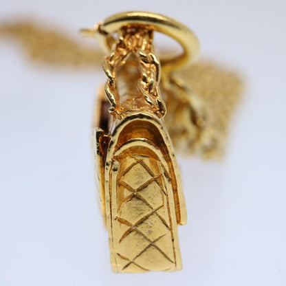 CHANEL Necklace Gold Tone CC hk964