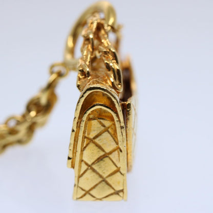 CHANEL Necklace Gold Tone CC hk964