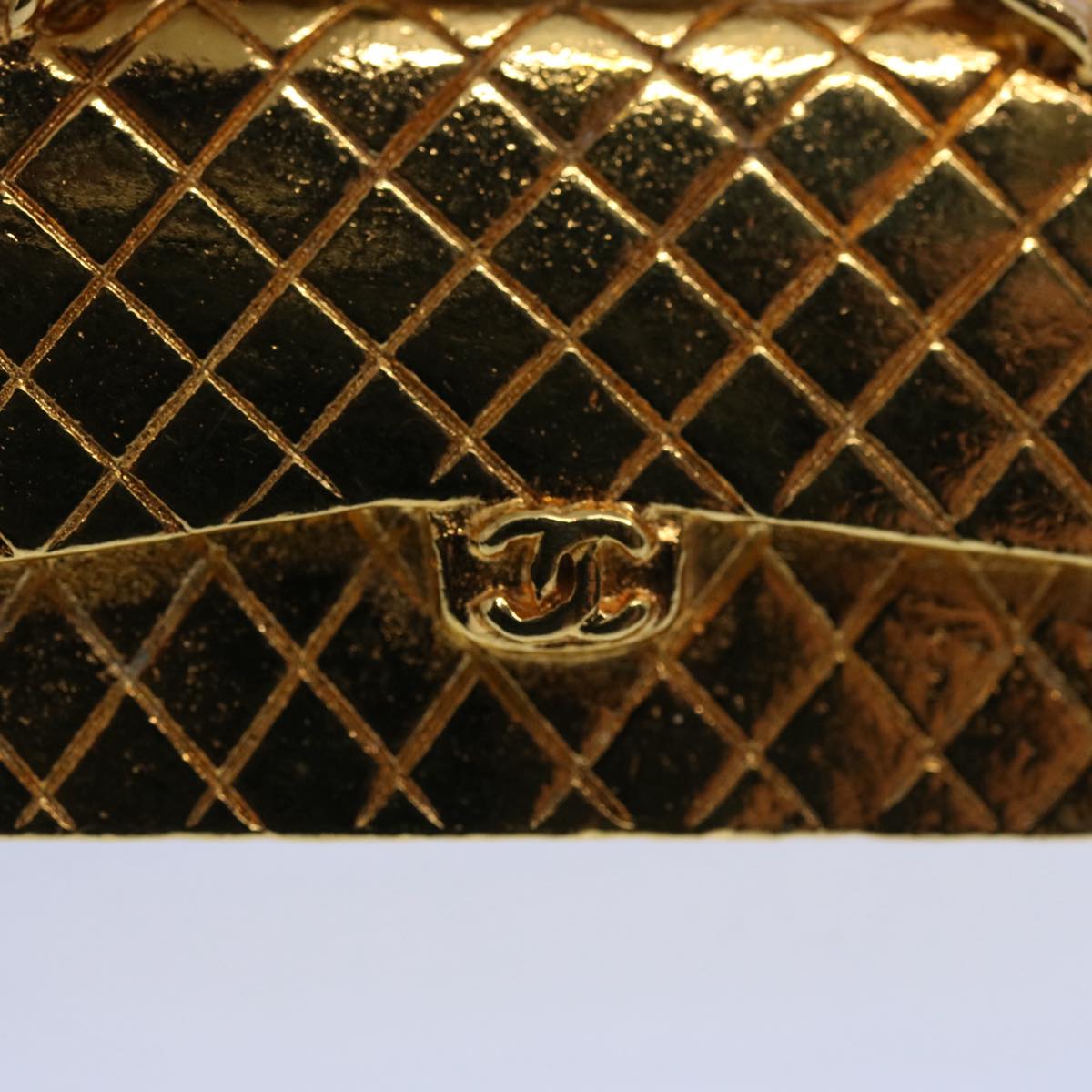 CHANEL Necklace Gold Tone CC hk964