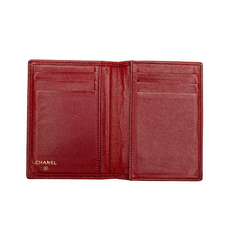 Chanel Caviar Skin Card Case Red