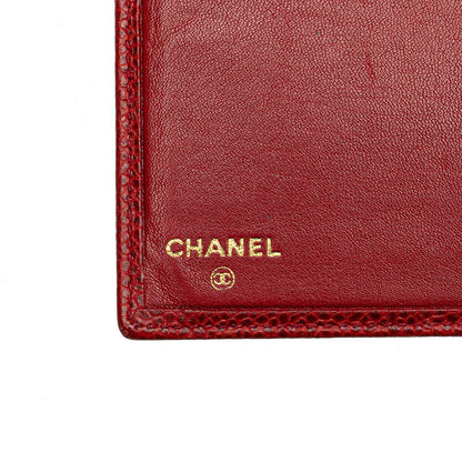 Chanel Caviar Skin Card Case Red