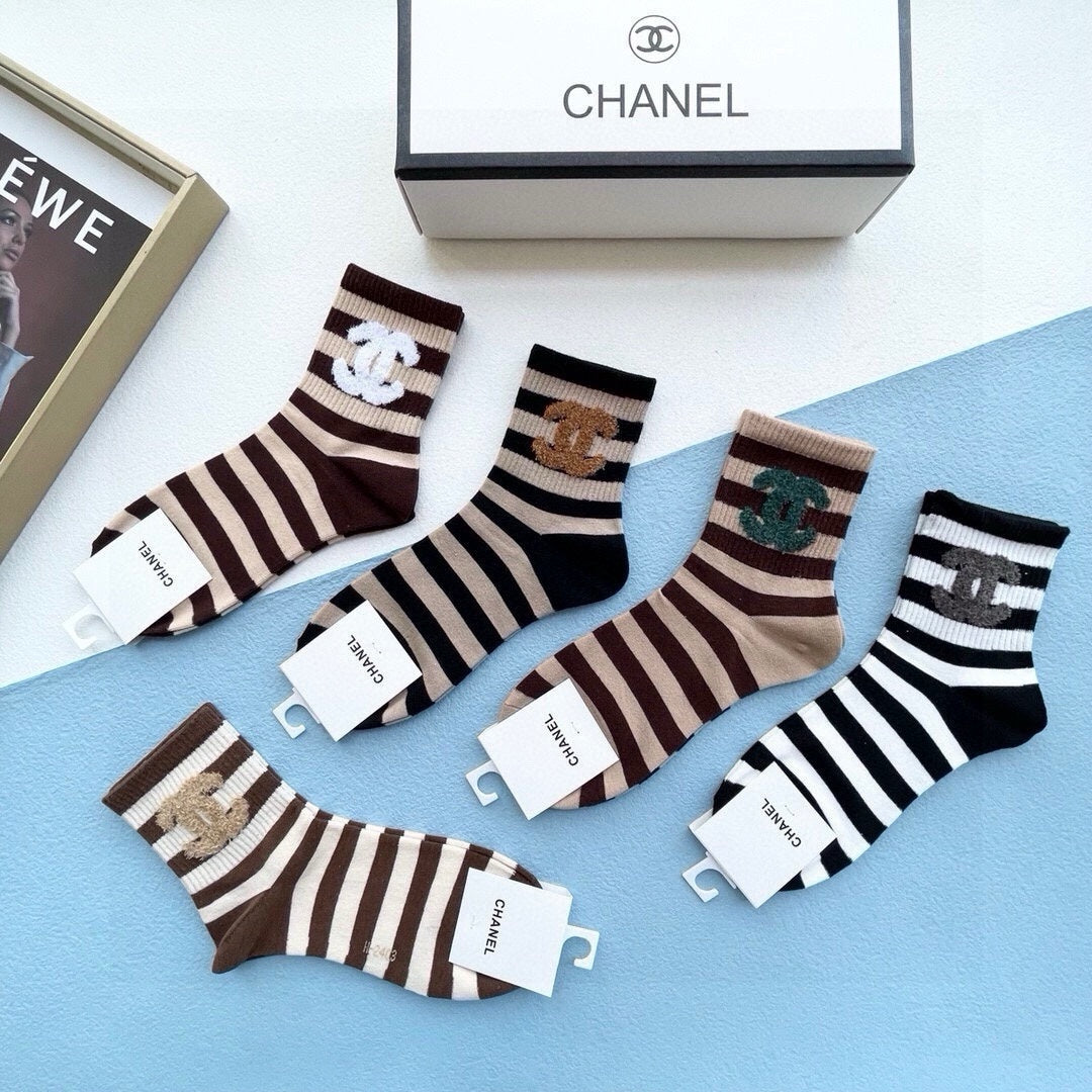 CHANEL SHORT SOCKS 184413 (1 BOX)