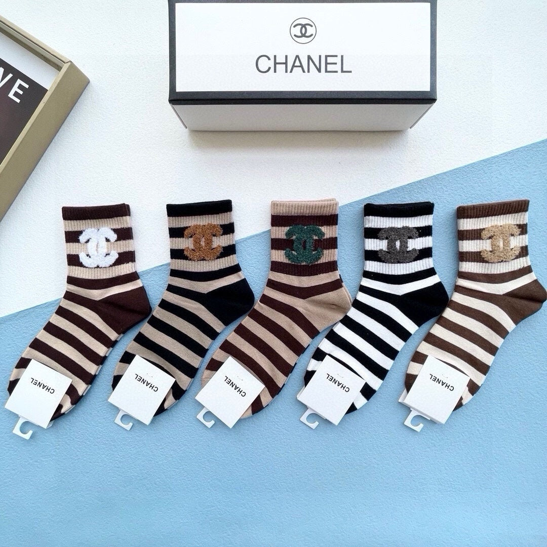 CHANEL SHORT SOCKS 184413 (1 BOX)